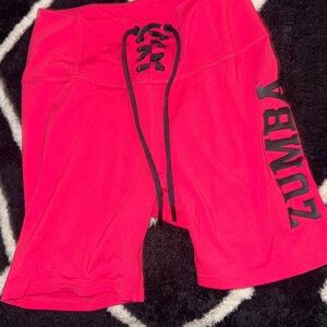 Zumba Fitness Pink Biker Shorts size small